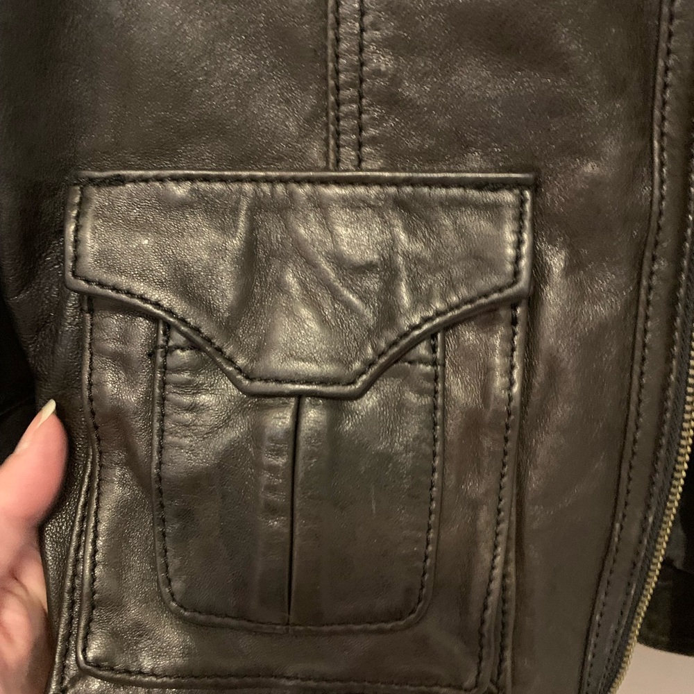 Hinge Brown Leather Jacket - image 3